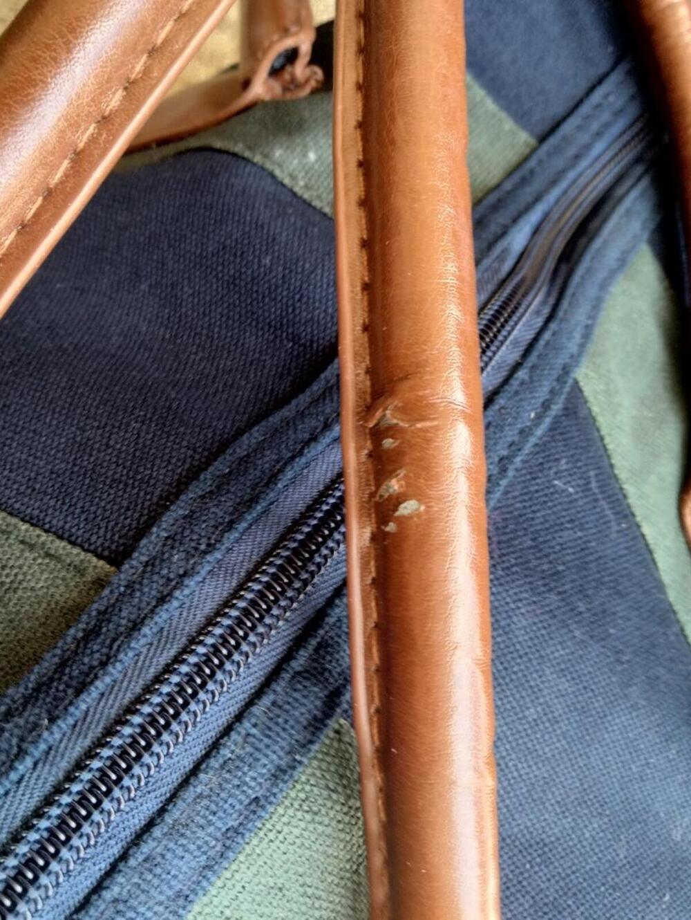 Polo Ralph Lauren Vintage Gym Bag Duffel Canvas Travel Large Pony Leather Handle - Picture 9 of 9